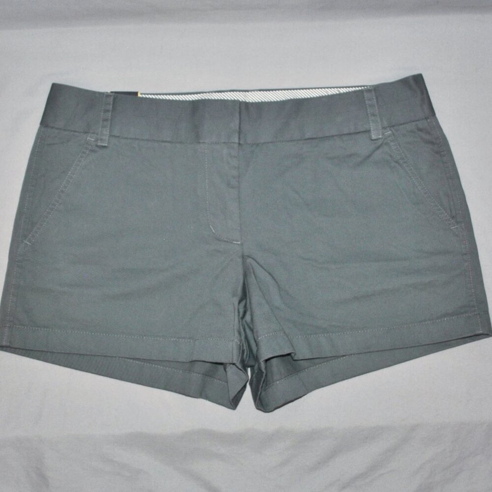 NWT J. Crew Chino Shorts Size 12 Gray Khaki Shorts
